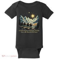 O Holy Night Our King Is Here Jesus Is The Reason Christian Baby Bodysuit thumb 0