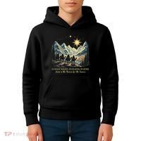 O Holy Night Our King Is Here Jesus Is The Reason Christian Kids Hoodie thumb 4