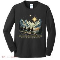 O Holy Night Our King Is Here Jesus Is The Reason Christian Kids Long Sleeve Shirt thumb 0