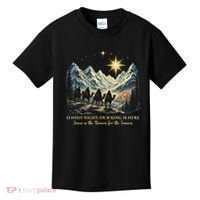 O Holy Night Our King Is Here Jesus Is The Reason Christian Kids T-Shirt thumb 0