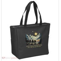 O Holy Night Our King Is Here Jesus Is The Reason Christian Tote Bag thumb 2