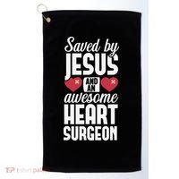 Open Heart Surgery Survivor Jesus Bypass Recovery Golf Towel thumb 0