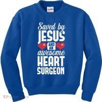 Open Heart Surgery Survivor Jesus Bypass Recovery Kids Sweatshirt thumb 0
