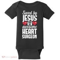 Open Heart Surgery Survivor Jesus Bypass Recovery Baby Bodysuit thumb 0