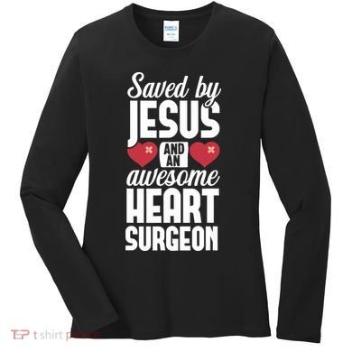 Open Heart Surgery Survivor Jesus Bypass Recovery Women's Long Sleeve Shirt