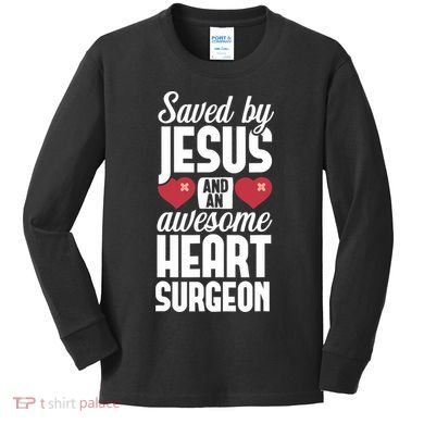 Open Heart Surgery Survivor Jesus Bypass Recovery Kids Long Sleeve Shirt