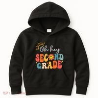 Oh Hey Second Grade Teacher Student 2nd Grade Back To School Kids Hoodie thumb 0
