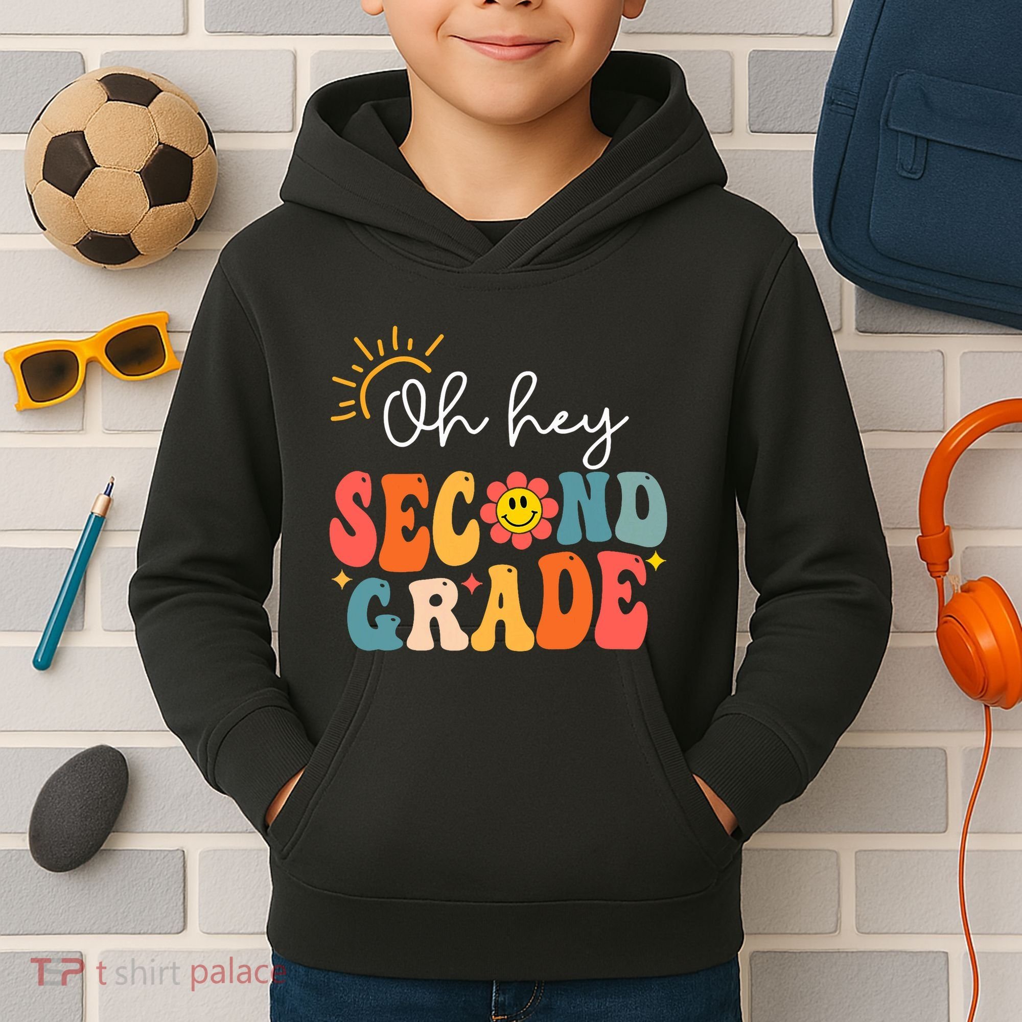 Oh Hey Second Grade Teacher Student 2nd Grade Back To School Kids Hoodie