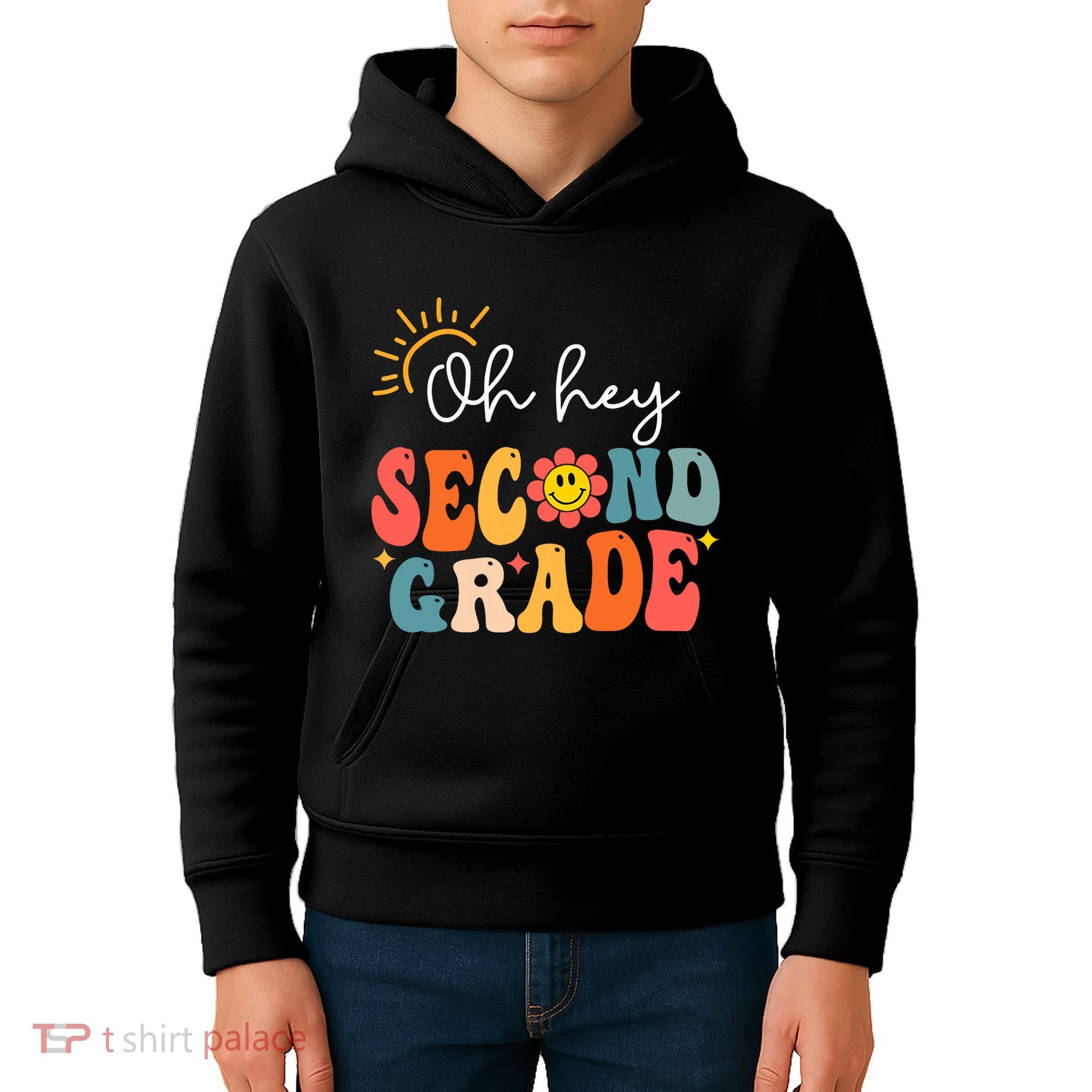 Oh Hey Second Grade Teacher Student 2nd Grade Back To School Kids Hoodie