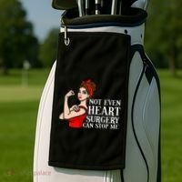 Open Heart Surgery Not Even Heart Surgery Can Stop Me Golf Towel thumb 2