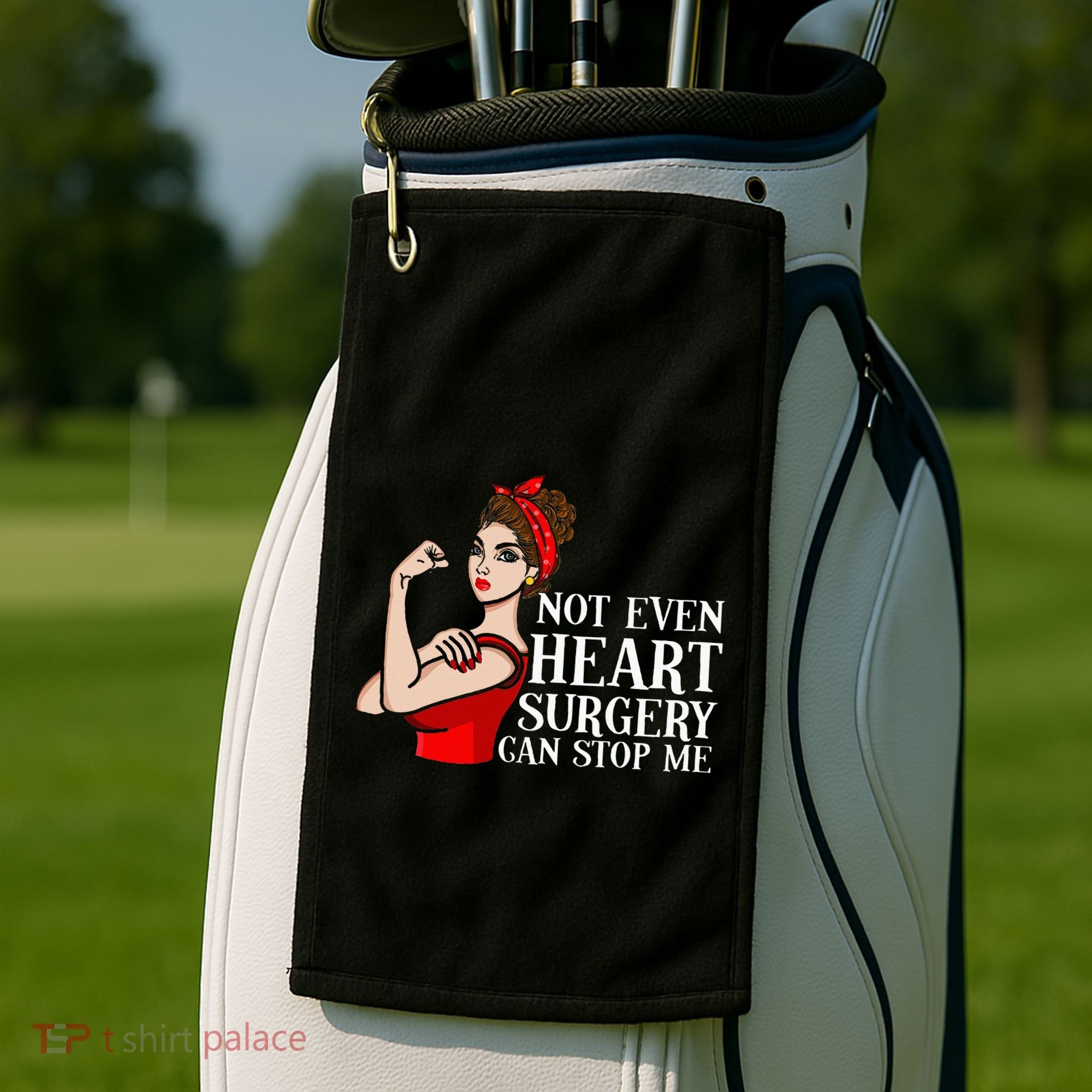 Open Heart Surgery Not Even Heart Surgery Can Stop Me Golf Towel