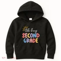 Oh Hey Second Grade 2nd Grade Kids Hoodie thumb 0