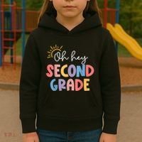 Oh Hey Second Grade 2nd Grade Kids Hoodie thumb 3