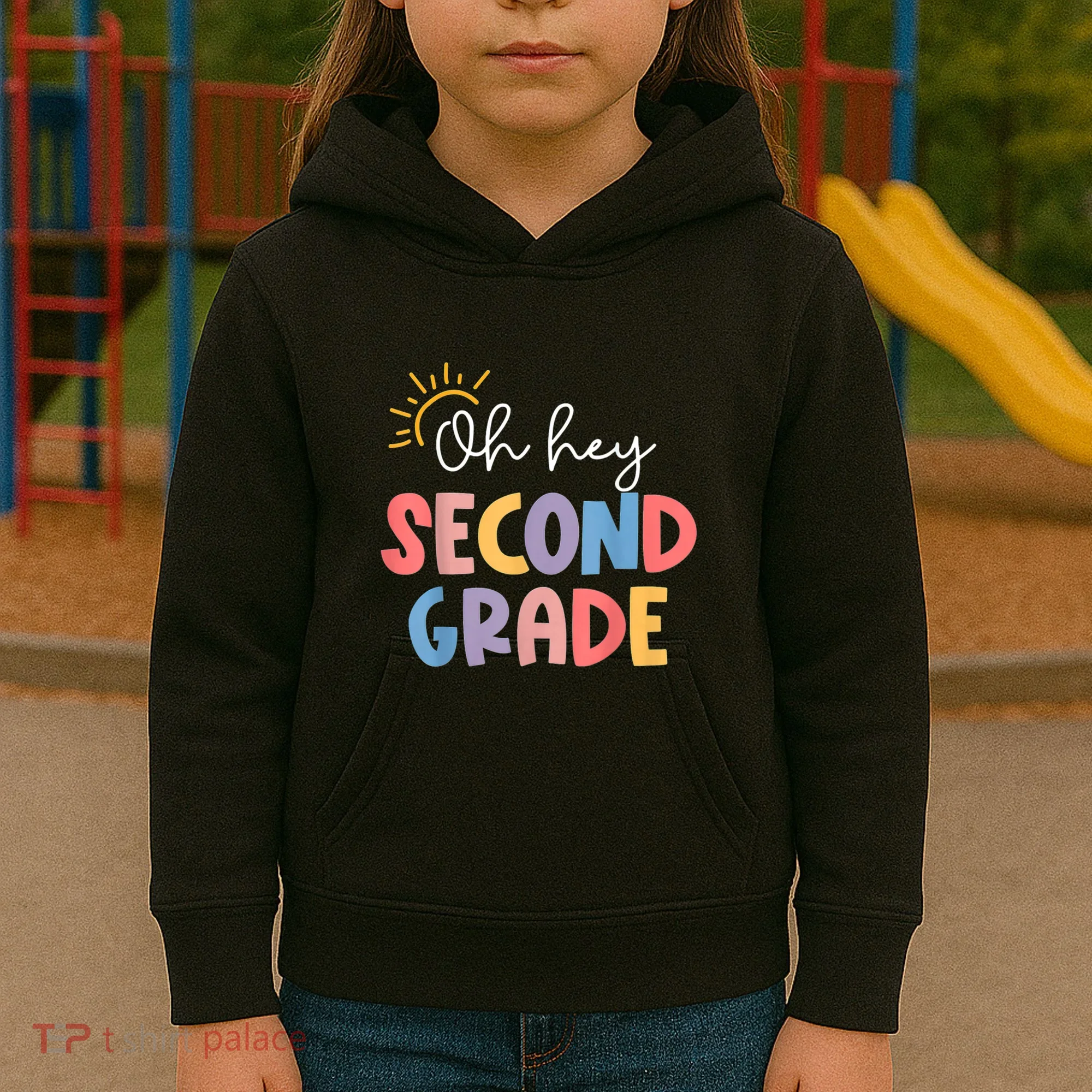 Oh Hey Second Grade 2nd Grade Kids Hoodie