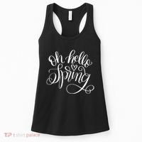 Oh Hello Spring Quote Women's Tank Top thumb 0