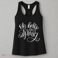 Oh Hello Spring Quote Women's Tank Top thumb 3
