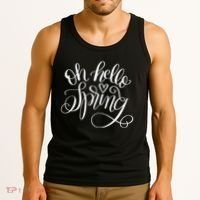 Oh Hello Spring Quote Tank Top thumb 3
