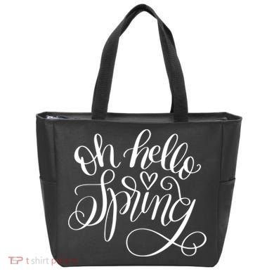 Oh Hello Spring Quote Tote Bag
