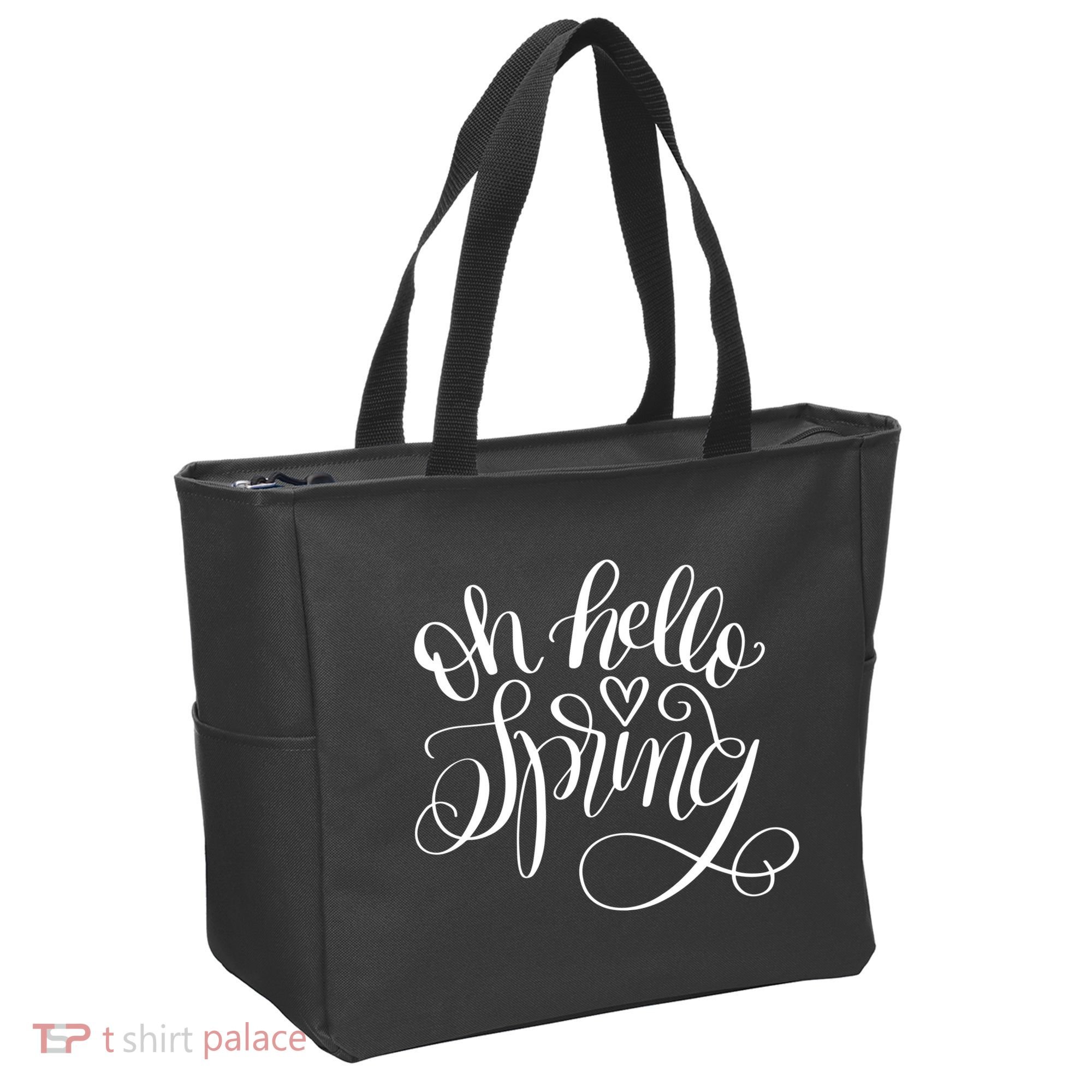 Oh Hello Spring Quote Tote Bag