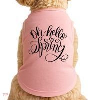 Oh Hello Spring Quote Doggie Tank thumb 0