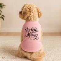 Oh Hello Spring Quote Doggie Tank thumb 2