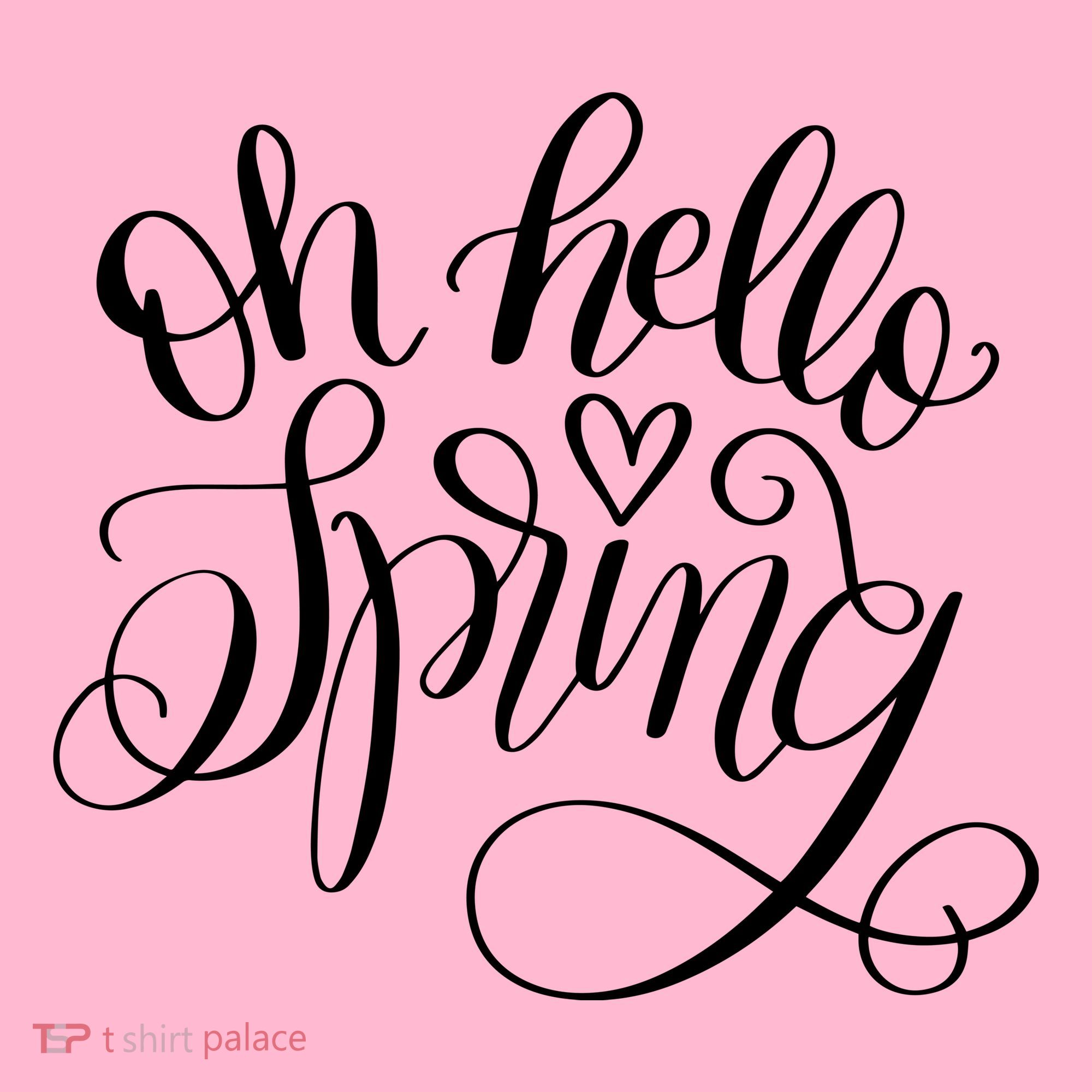 Oh Hello Spring Quote Mousepad