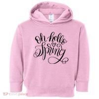Oh Hello Spring Quote Toddler Hoodie thumb 0