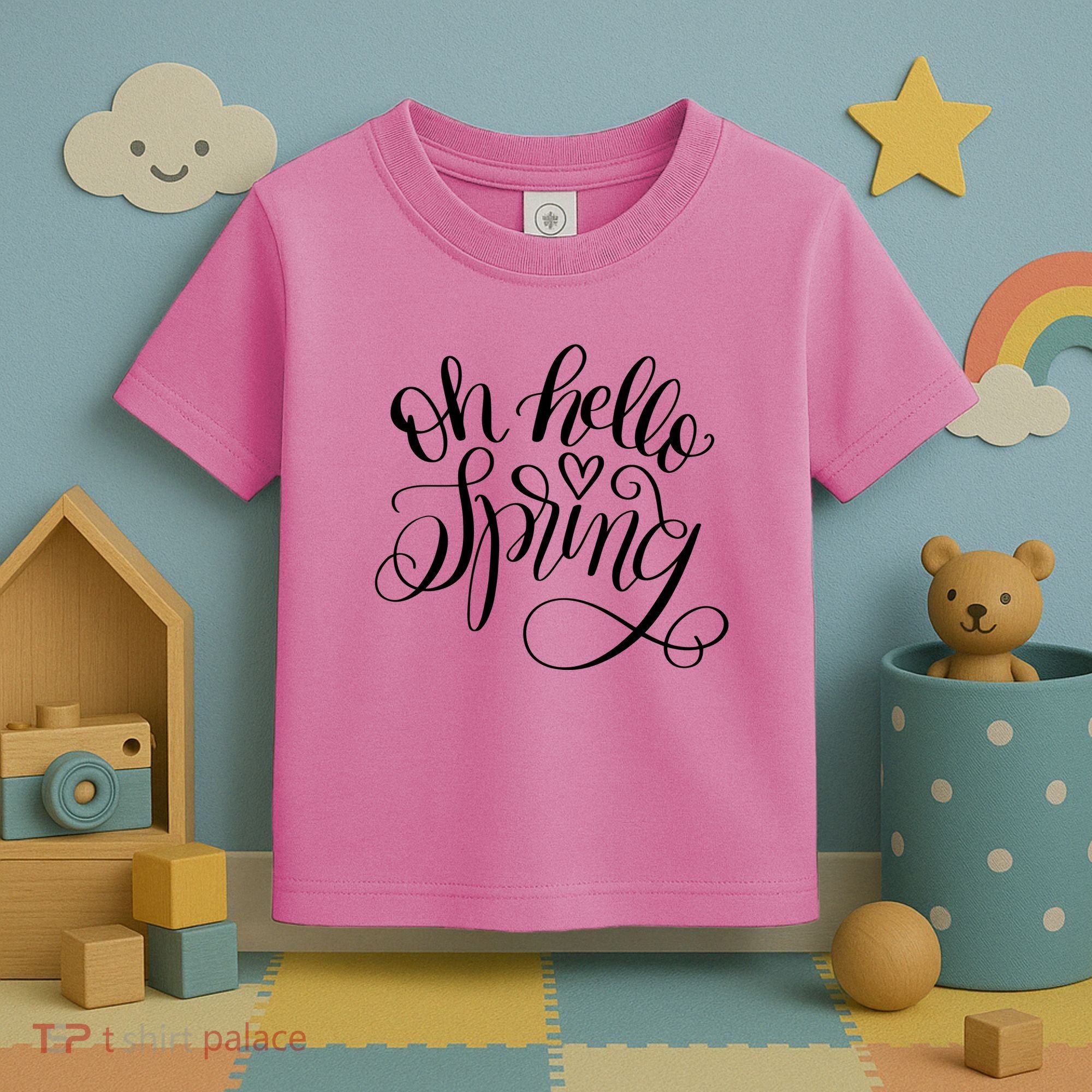 Oh Hello Spring Quote Toddler T-Shirt