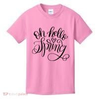 Oh Hello Spring Quote Kids T-Shirt thumb 0