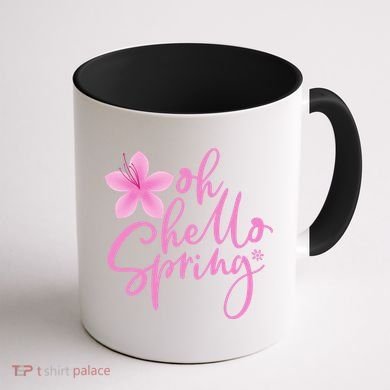 Oh Hello Spring Cute Coffee Mug back