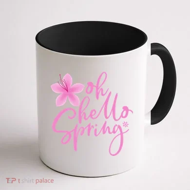 Oh Hello Spring Cute Coffee Mug back