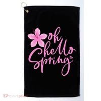 Oh Hello Spring Cute Golf Towel thumb 0