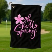 Oh Hello Spring Cute Golf Towel thumb 1