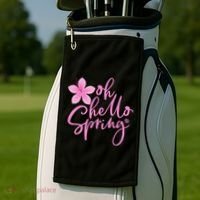 Oh Hello Spring Cute Golf Towel thumb 2