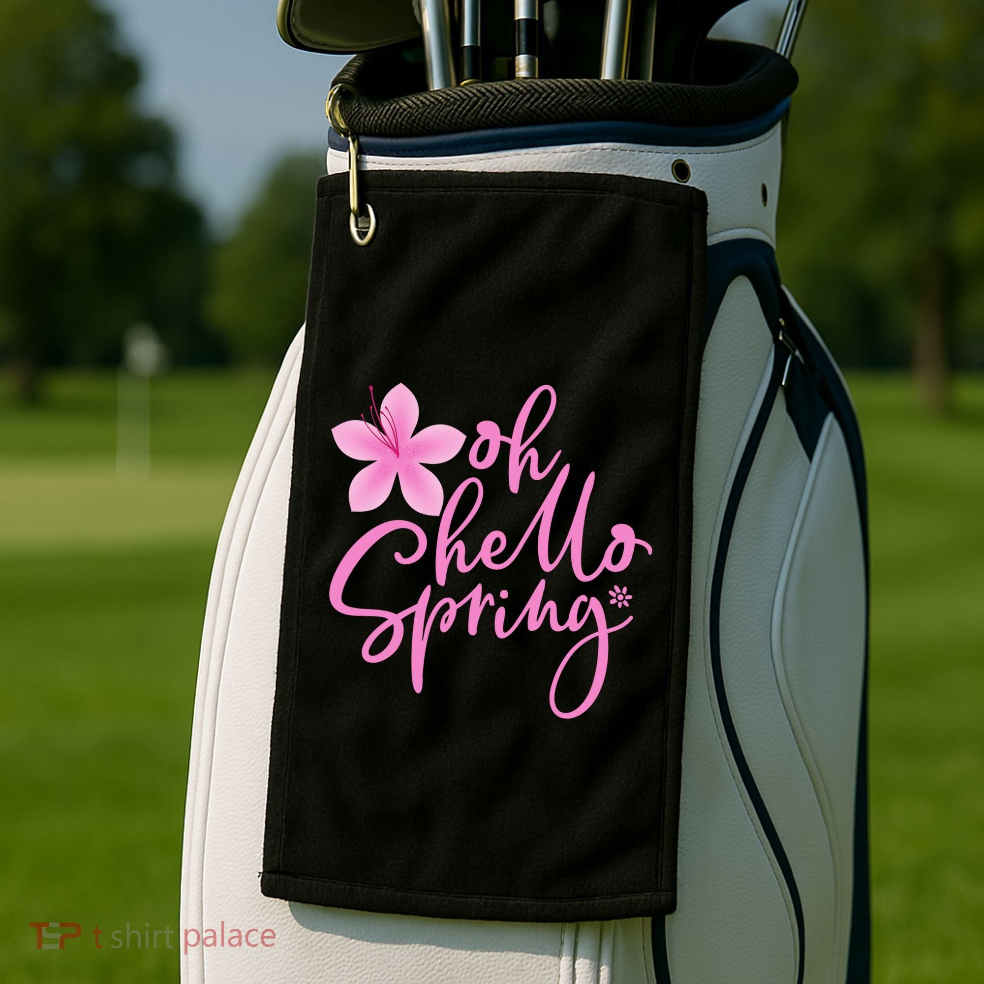 Oh Hello Spring Cute Golf Towel