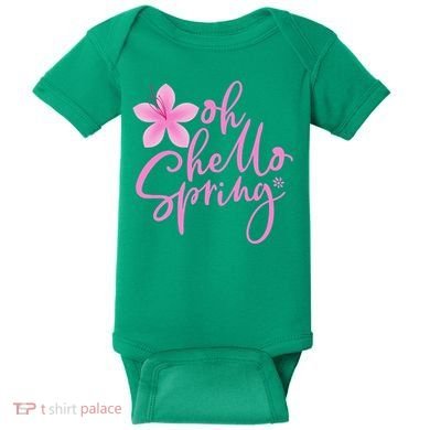 Oh Hello Spring Cute Baby Bodysuit