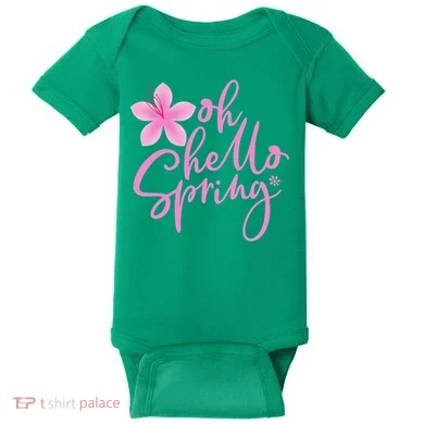 Oh Hello Spring Cute Baby Bodysuit
