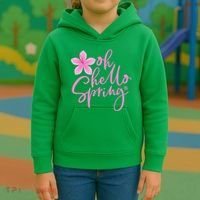 Oh Hello Spring Cute Kids Hoodie thumb 3
