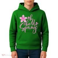 Oh Hello Spring Cute Kids Hoodie thumb 4
