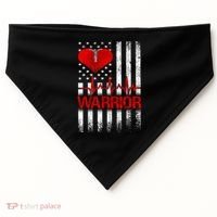 Open Heart Surgery Warrior Gift For Heart Patients Survivor USA-Made Doggie Bandana thumb 0