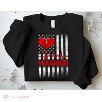Open Heart Surgery Warrior Gift For Heart Patients Survivor Sweatshirt thumb 2