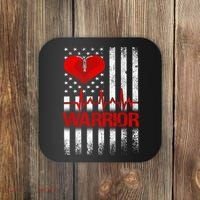 Open Heart Surgery Warrior Gift For Heart Patients Survivor Coaster thumb 0