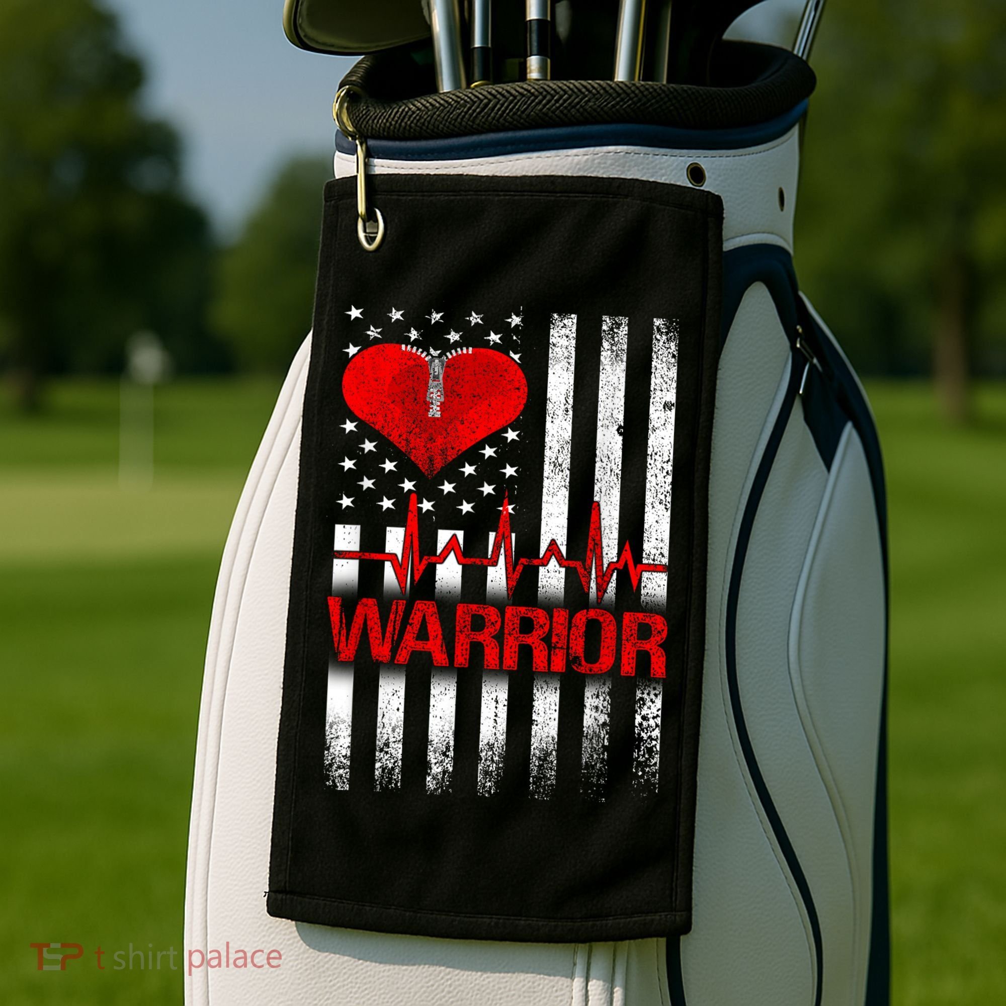 Open Heart Surgery Warrior Gift For Heart Patients Survivor Golf Towel