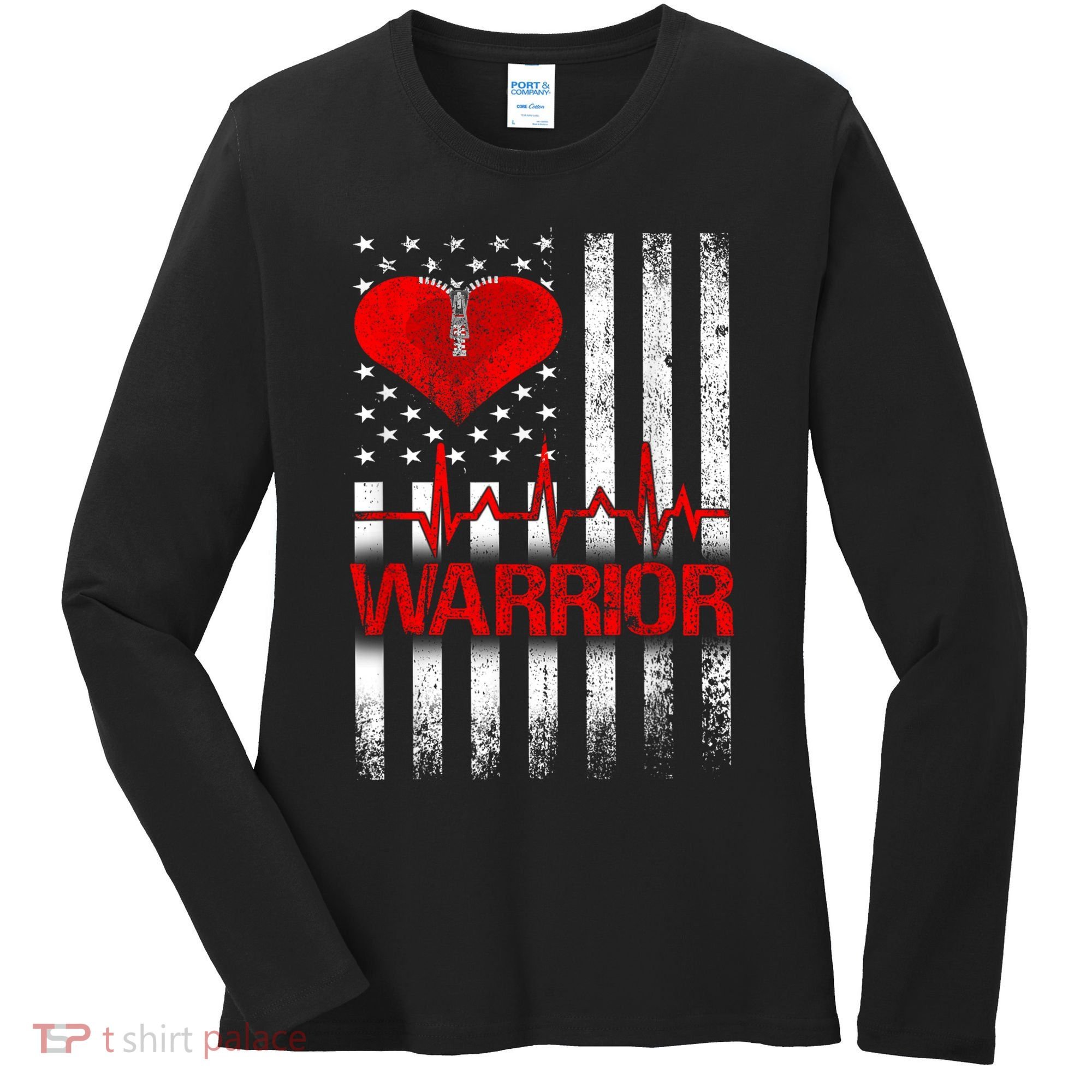Open Heart Surgery Warrior Gift For Heart Patients Survivor Women's Long Sleeve Shirt