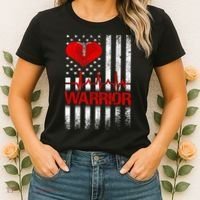 Open Heart Surgery Warrior Gift For Heart Patients Survivor Women's T-Shirt thumb 2