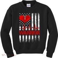 Open Heart Surgery Warrior Gift For Heart Patients Survivor Kids Sweatshirt thumb 0