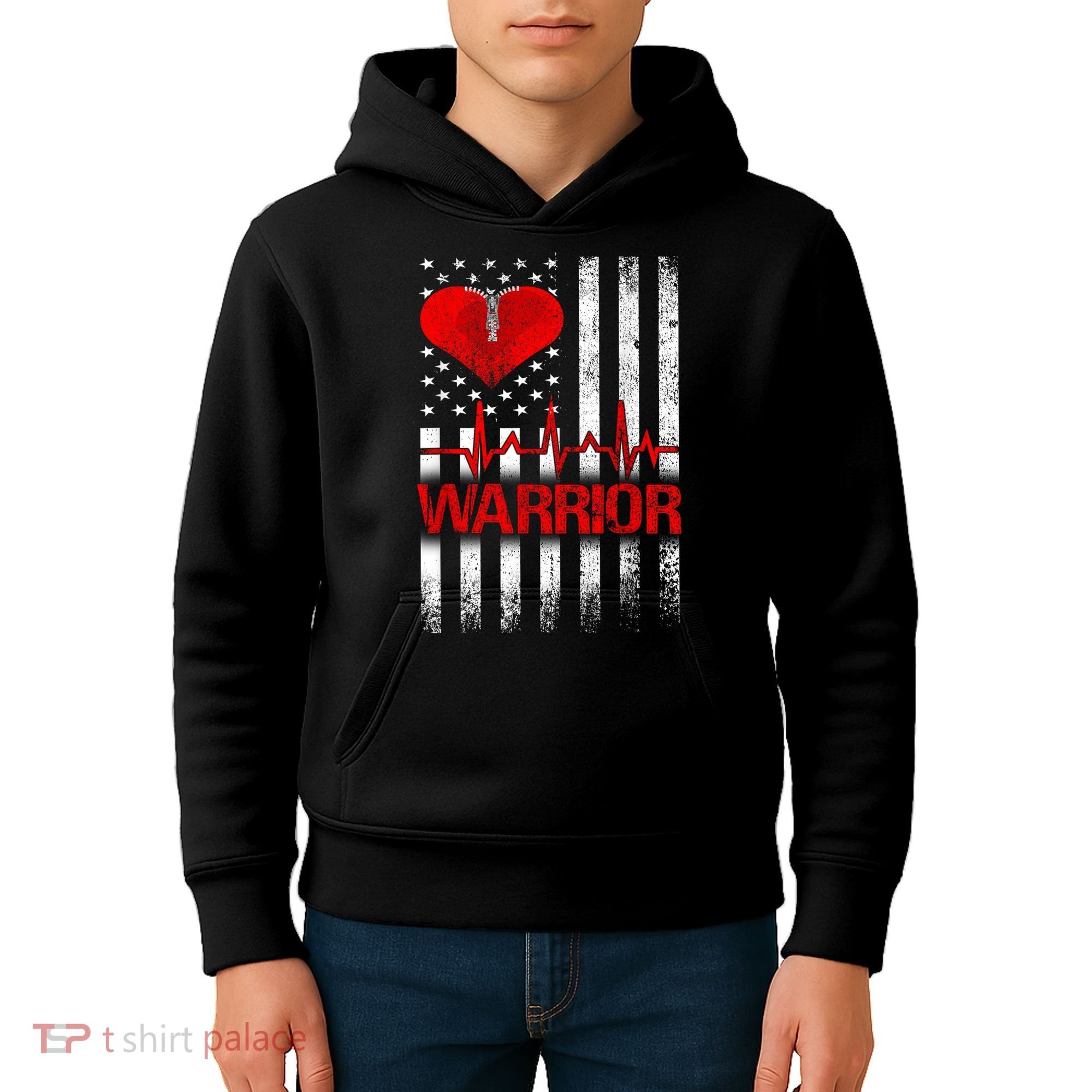 Open Heart Surgery Warrior Gift For Heart Patients Survivor Kids Hoodie