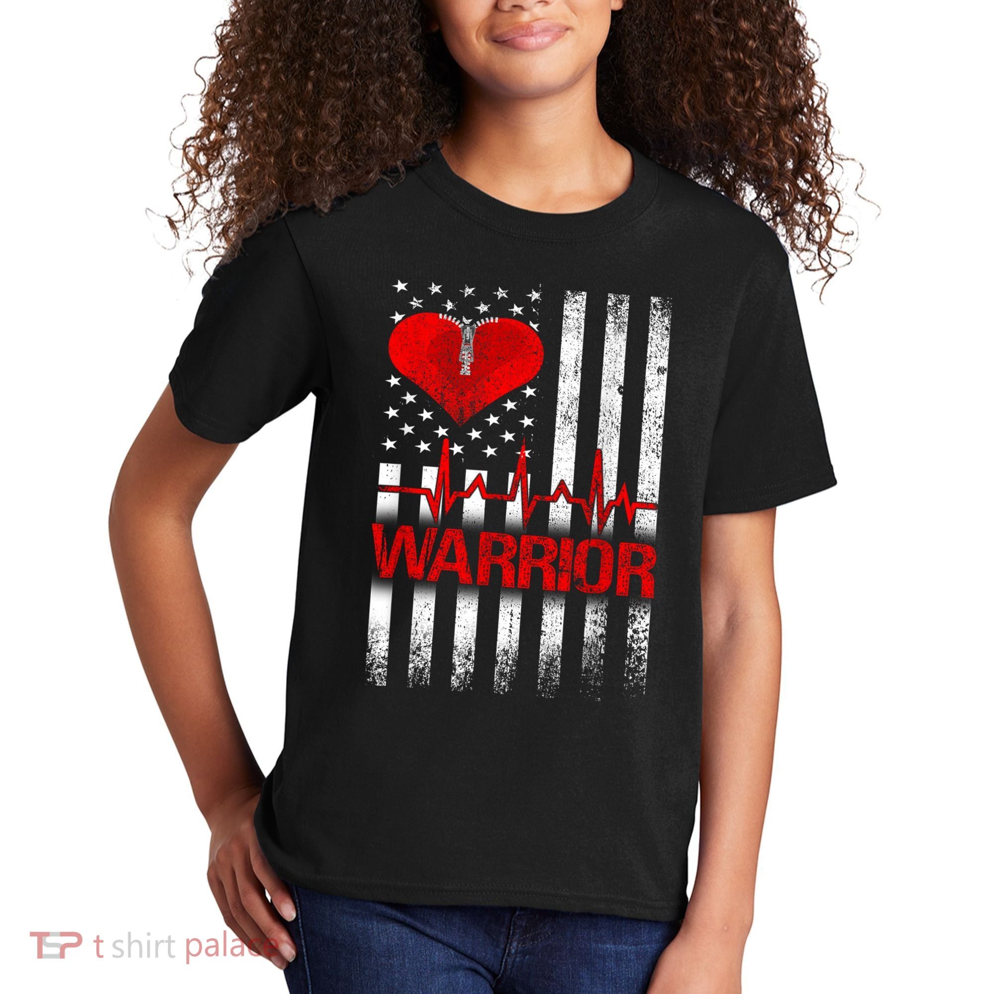 Open Heart Surgery Warrior Gift For Heart Patients Survivor Kids T-Shirt