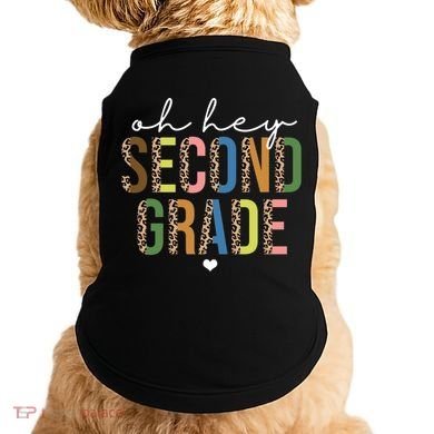 Oh Hey Second Grade Cheetah Print Doggie Tank
