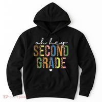 Oh Hey Second Grade Cheetah Print Hoodie thumb 0
